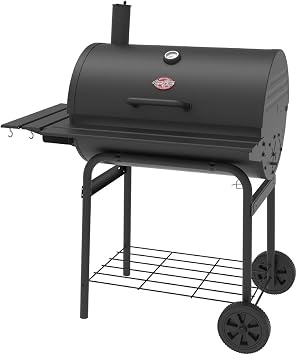 Char-Griller E2827 Pro Deluxe Charcoal BBQ Grill with Side Fire Box – 850 Sq. In. Cooking Space, Heavy-Duty Steel, Black – Perfect for Grilling & Smoking