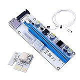 Speziell für Bitcoin-Mining. PCI-E PCI Express Riser Karte 1x auf 16x USB 3.0 Datenkabel Adapter SATA auf 4pin IDE Molex 6-Pin für Bitcoin Mining