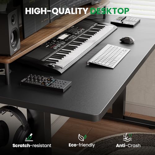DeskShow Electric Standing Desk Adjustable - 47 x 24 Inch Sit Stand up Desk with 0.8 Inch Thick Tabletop - Adjustable Height Table with 3 Memory Preset, Cable Management for Home Office - Image 8