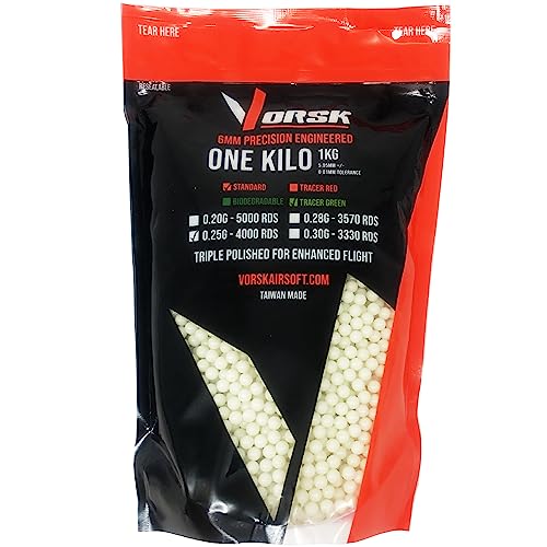 VORSK Tracer BBs - 0.25g - Green, 1KG