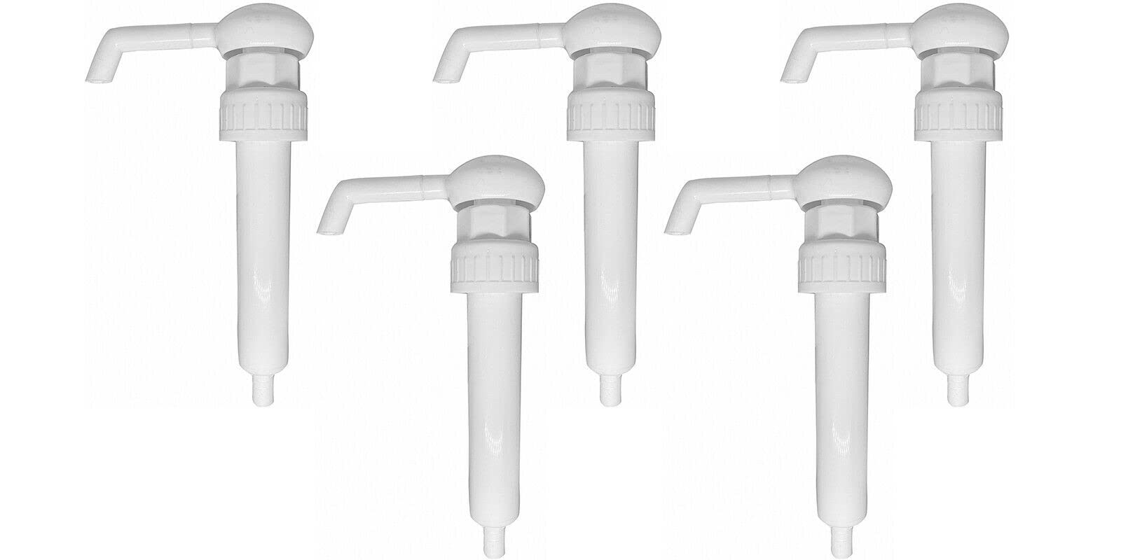 Ibex Mart White 5L 38Mm Pump Dispenser For 5 Liter Containers For Gallon Jug Bottles, 15Ml Dosage