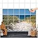 Produktbild FoLIESEN Fliesenaufkleber - Deko-Bild für Bad, Küche, Badezimmer - Dekoration Fliesen-Bild selbstklebend - Weg ans Meer, Fliese - Bild (BxH):15x20 cm - 60x40 cm / 8-tlg.