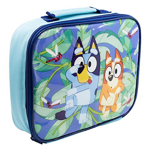 Stor Bluey Rectangular Insulated Lunch Bag - Keeps Food Fresh and Cool - Durable, Easy-to-Clean Design with Carry Handle - Perfect for School, Nursery, or Days Out