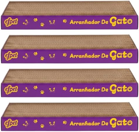 Kit 4 Arranhador de Papelão para Gatos EF Pet Anti Estresse Afiad...