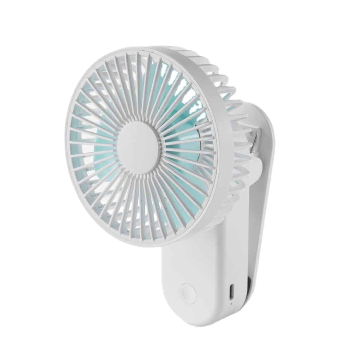 Magnetic Clip on Fan, Rechargeable Portable Clip on Fan, 3 Speeds Quiet Personal 90° Rotate Fan for Golf Cart Camping Tent Office Desk (White)