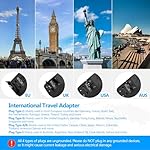 Universal Travel Adapter JSVER International Power Adapter, All in One Worldwide Charger with 2 USB-C and 1 USB-A Port for European, US, EU, UK, AU 200+ Countries, Travel Essentials - Image 4