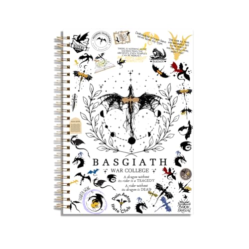 Carnet de notes à spirale Fourth Wing relié 14x21cm pour fan et lecteur