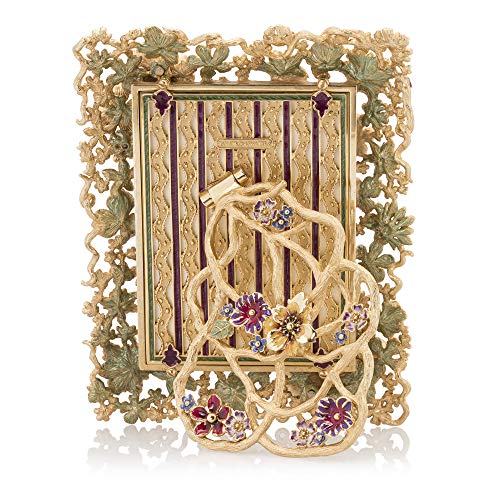 Jay Strongwater Ophelia Floral Cluster 5" X 7" Photo Frame #TOP2