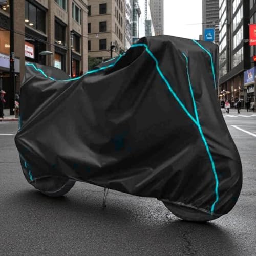 Image of Water Resistant Bike Cover for Triumph Speed T4 All Weather, UV Heat Resistant, Dustproof, Triple Stitched, Windproof Elastic Bottom