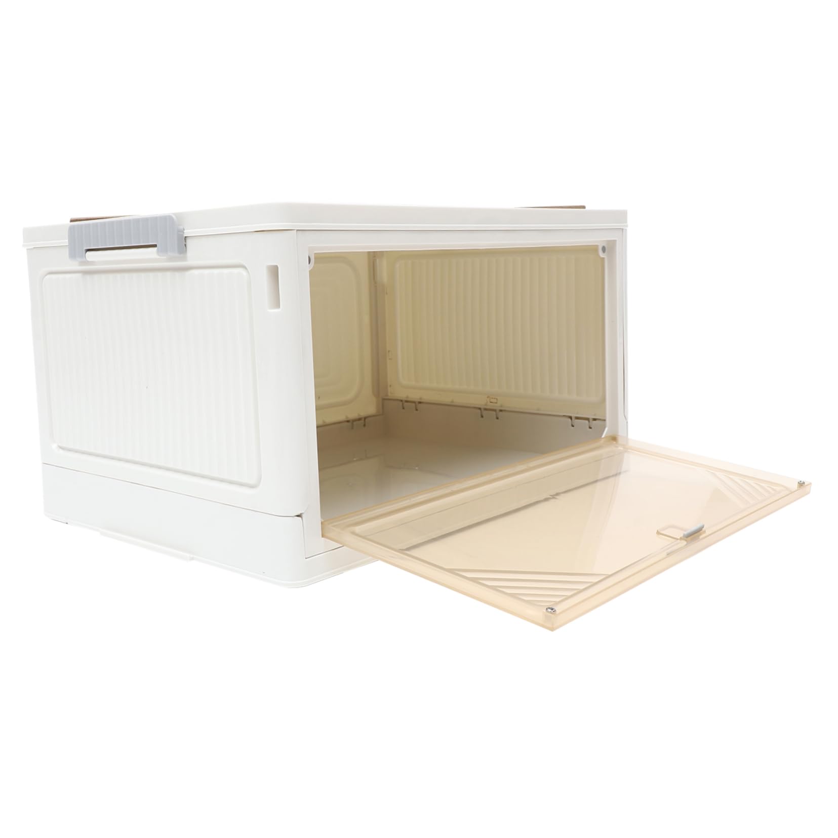 NOLITOY Caja de Almacenamiento Plegable Tapa 25 L de Plástico y Madera