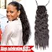 AMELI Kinky Straight Synthetic Ponytail Clip in Hair Extensions One Piece Soft Silky for Women Fashion and Beauty (24inch, 1B#)