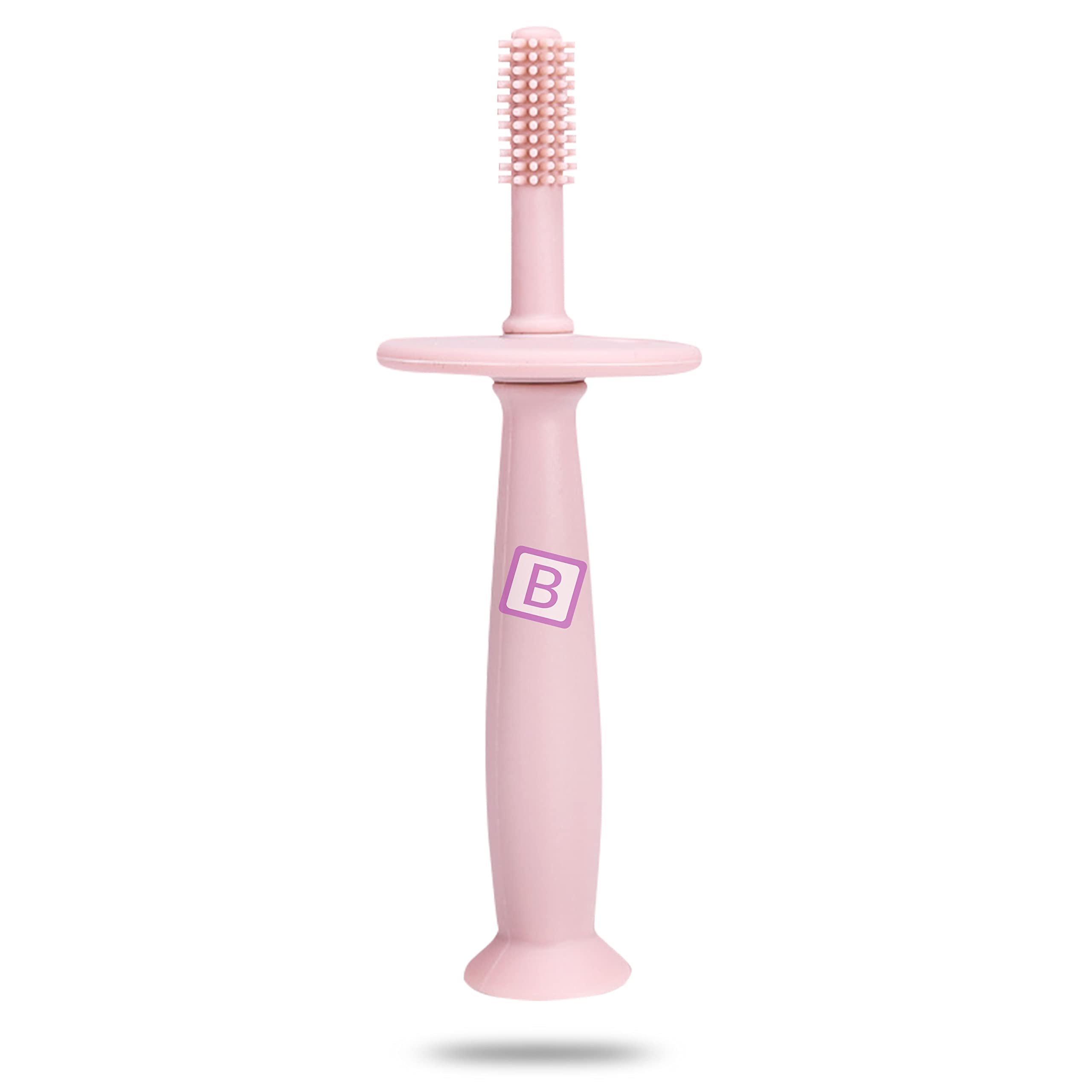 Bembika Baby Teether Toys Teething Stick, Baby Teether Silicone, Baby Teether Keys, Baby Teether Toothbrush (Pink Color).-picture-17