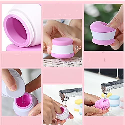 4 Pcs 20Ml Silicone Cream Jars,Travel Containers Sets Refillable Empty Makeup Pots Container Vials For Cosmetic Lotion Cream #TOP2