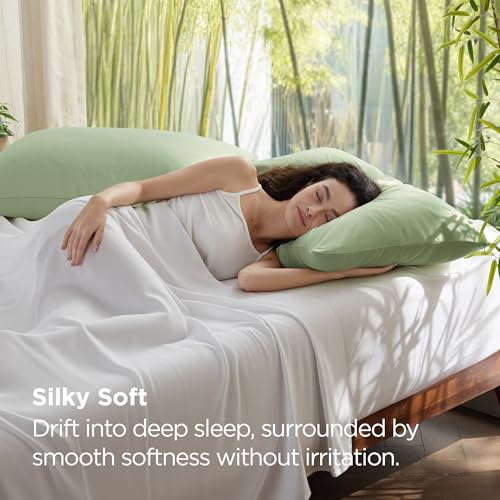 Image of Bedsure Zipper Pillow Cases King Size from Rayon Derived from Bamboo