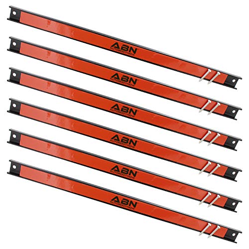 Abn Magnetic Tool Strip Set – 18 Inch Magnetic Tool Bar Garage Organizer Tool Storage Rack, 6 Pack Large Magnet Bars #TOP2