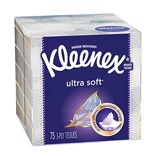 Kleenex Expressions Facial Tissues, 75 Tissues per Cube Box