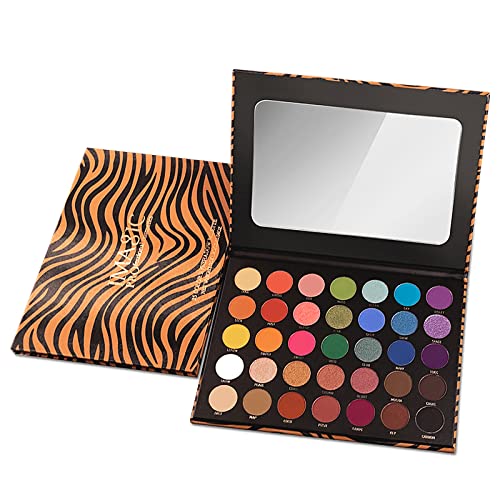 Image of Cosluxe Imagic Professional Cosmetic Eyeshadow Palette 42g, Zebra Pattern 35 Colors Eyeshadow Palette, Multicolor Matte & Shimmery Finish
