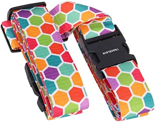 2 Pcs Sangles Pour Bagages Colorés, Avec Boucle Sangle De