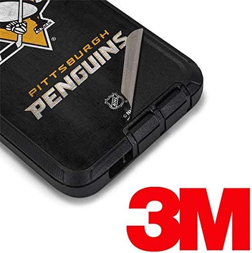 Skinit Decal Skin Compatible with OtterBox Defender Galaxy S10 Plus - Officially Licensed NHL Pittsburgh Penguins Distressed Design