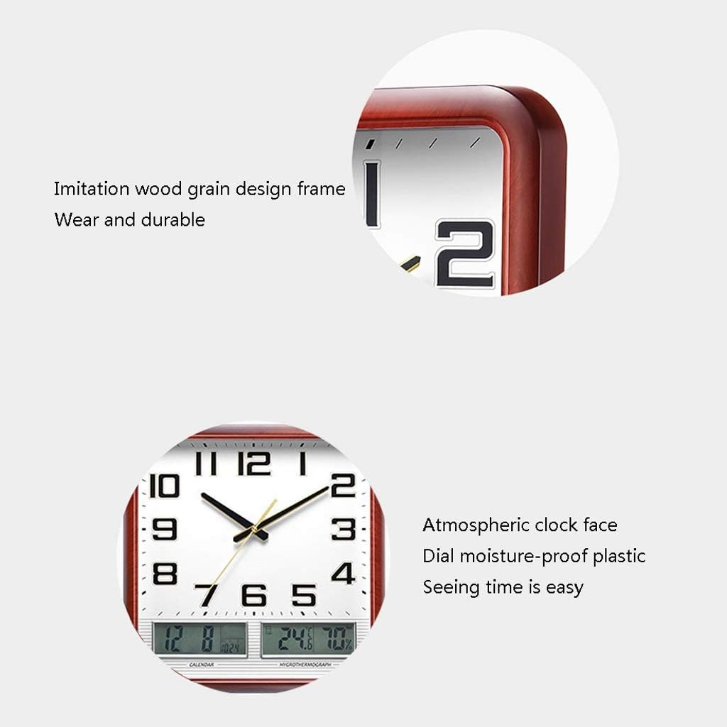 New Decor Simple Modern Square Multi-Function Display Temperature and Humidity Calendar Clock Clocks/s Feito na China