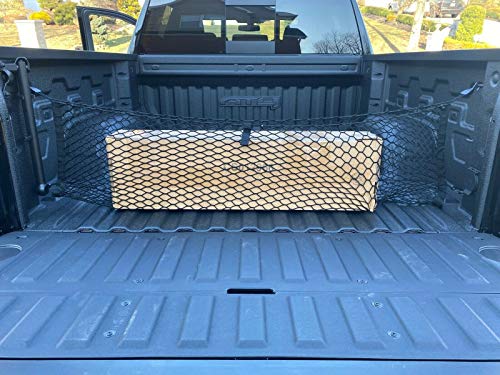 Envelope Style Trunk Mesh Cargo Net For Chevy Silverado Accessories Wt Ls Lt Ltz 2013-2023 - Premium Trunk Organizers And Storage - Cargo Net For Pickup - Truck Bed Net For Chevy Silverado #TOP1