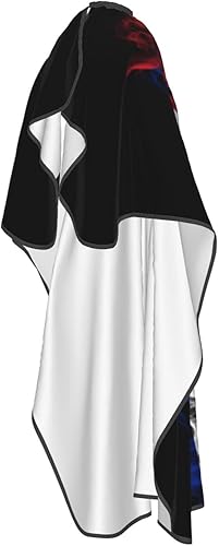 Miniatura 4 de Capa de peluquería de salón de bandera cubana, capa de peluquería profesional impermeable para corte de pelo con cierre de presión ajustable,