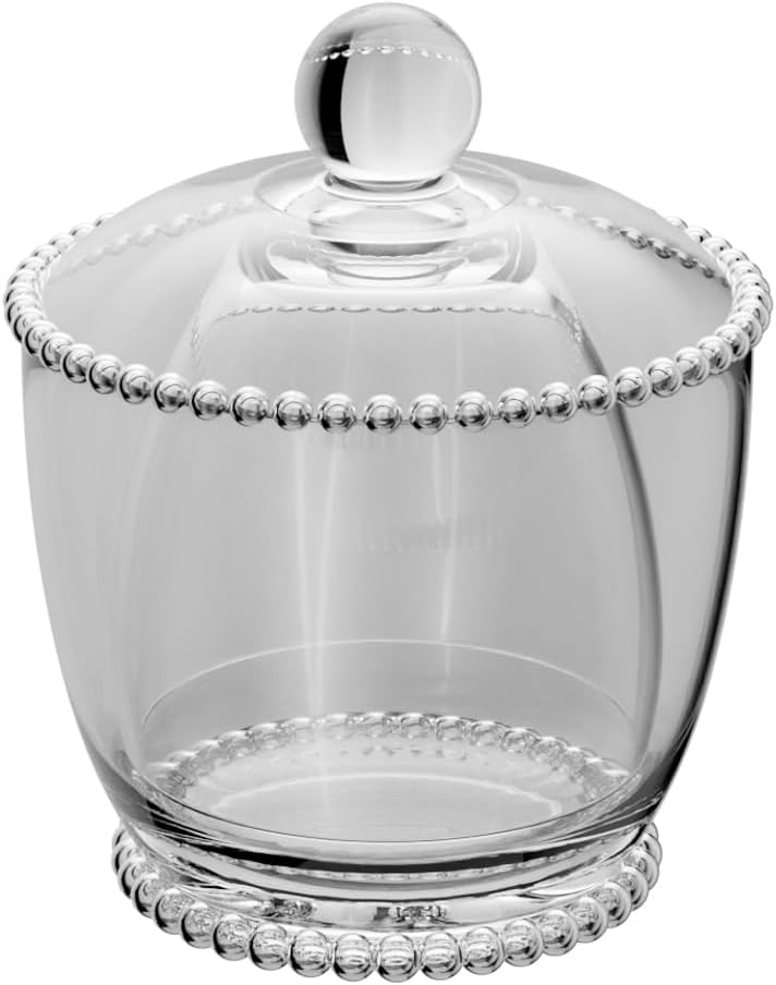Frete Grátis WOLFF - Manteigueira Francesa de Vidro com Tampa 10,5cm x 10,5cm x 11cm - Linha Pearl