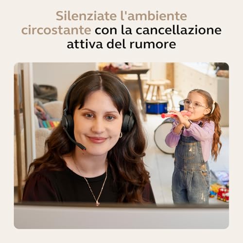 Jabra Evolve2 55 Auricolare Wireless a Padiglione Ufficio Bluetooth Base di Ricarica Nero - 5