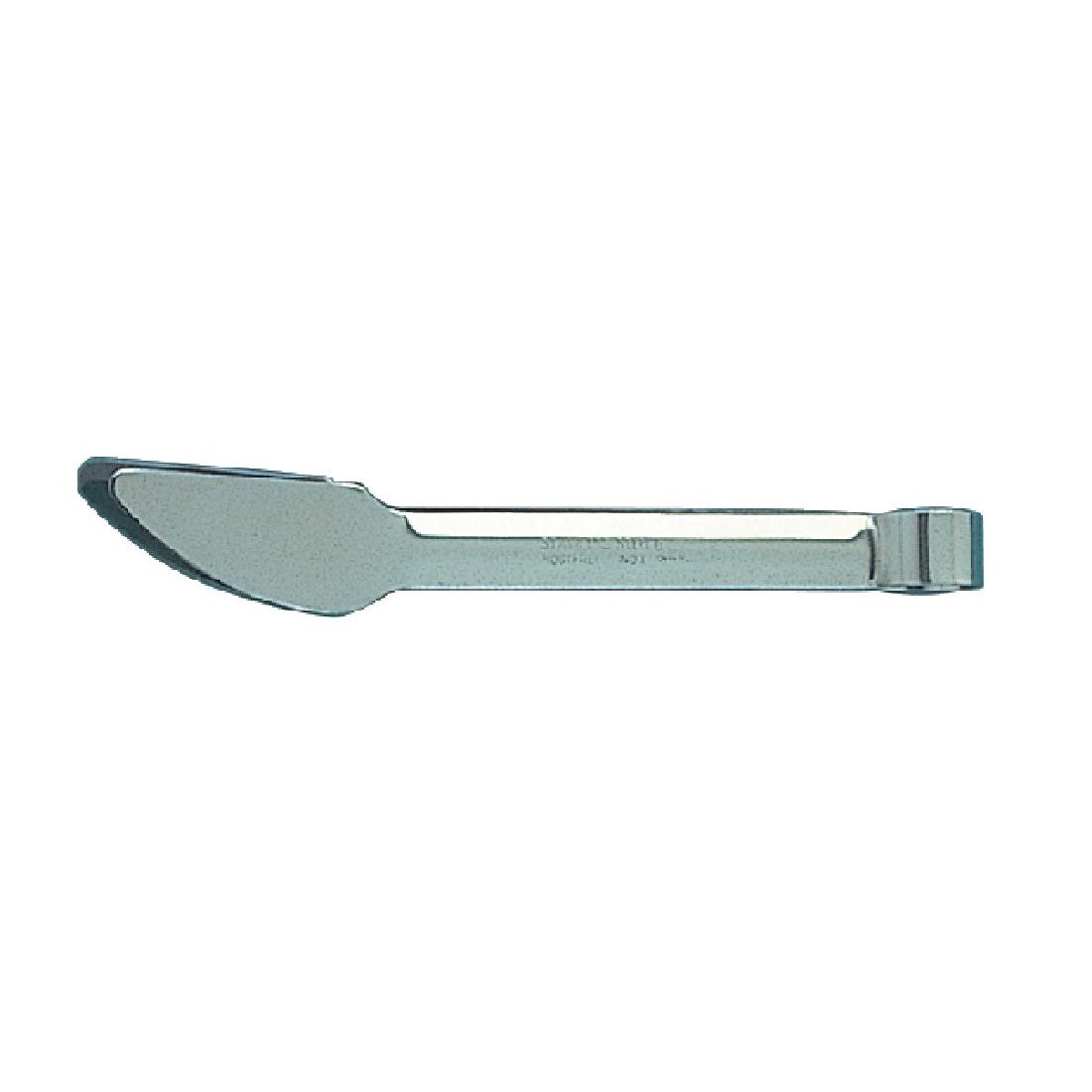 Vogue Hamburger Tongs 9" - Stainless Steel Turner Tong for Grilling Cooking, Flipping L646, Silver, 9(L)"/ 230mm
