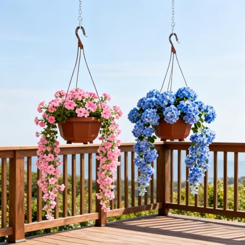 Pots de fleurs suspendus Toddmomy pour embellir votre décoration de balcon - 2