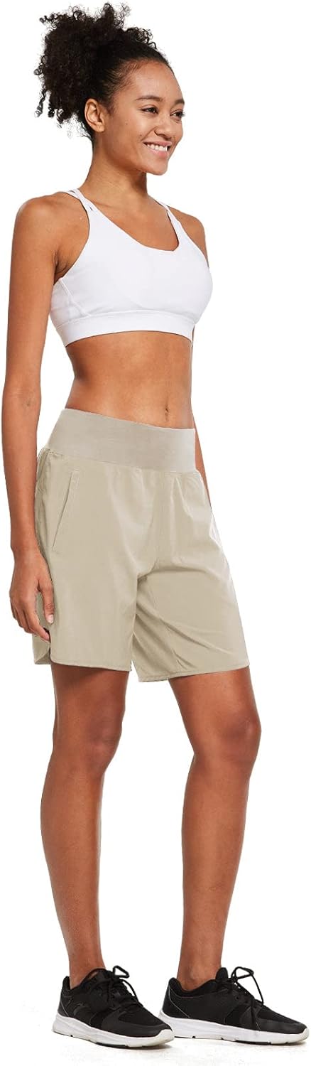 baleaf Womens' 7" Long Running Athletic Shorts with Liner High Waist Workout Gym Quick Dry Soft Split Leg Zipper Pocket - Image 5