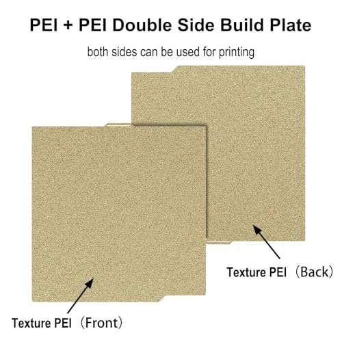 Image of 260x271mm Double Sided Textured PEI Build Plate for Elegoo CC /CC2 | Flexible Spring Steel Plate Strong Adhesion and Easy Release, for Elegoo Centauri Carbon /Centauri Carbon 2