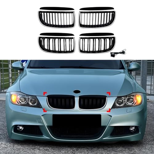 Grilles de calandre avant pour voiture Série 3 E90 E91 2005-2008