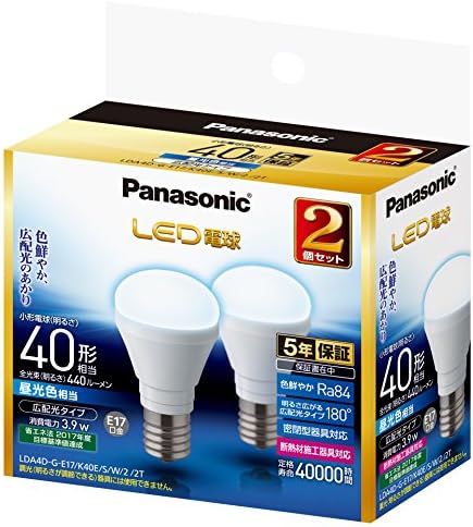 Amazon | パナソニック ミニクリプトン型 LED電球 E17口金 電球40形 