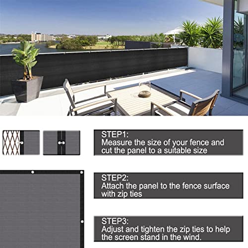 Bâche de protection balcon grey 70x100 cm 165g/m² - 4