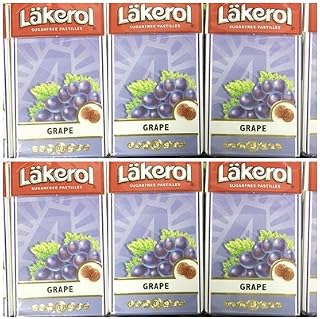(Pack of 6) Lakerol Grape Sugarfree Pastilles 27g