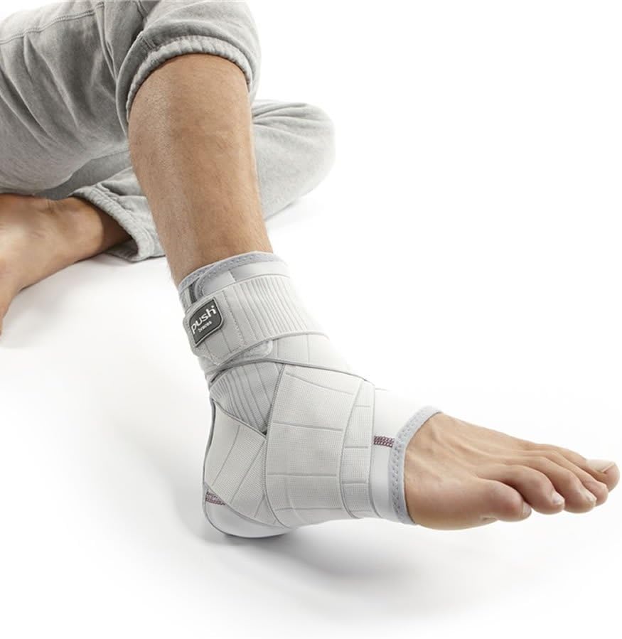 Push Med Ankle Brace - Adjustable, Achilles Support, Comfortable, Rehabilitation, Heel-Lock, Safe & Secure For Use 2 Right