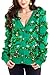 Tipsy Elves Women's Gaudy Garland Cardigan - Tacky Christmas Sweater with Ornaments: Small
