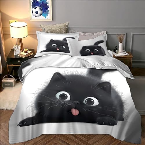 Housse de couette ours mignon 3D en microfibre King 220x240cm - 6