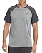 Champion Men's Vapor Cotton Short Sleeve Raglan T-Shirt, Oxford Gray/Granite Heather, 2XL
