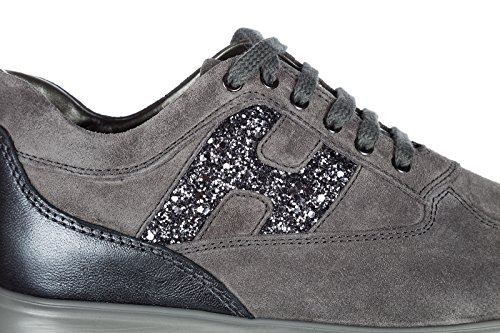 Hogan scarpe sneakers bimba bambina camoscio