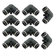 Beduan Push to Connect Fitting Elbow, 8mm x 8mm Tube OD Pneumatic 90 Degree Adapter Push in Fitting for Air Compressor Pack of 10