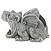 Design Toscano Roland the Gothic Gargoyle Gutter Guardian Rain Downspout Extension Outdoor Statue, 10 Inch Long, Cast Stone Resin, Grey Stone Finish