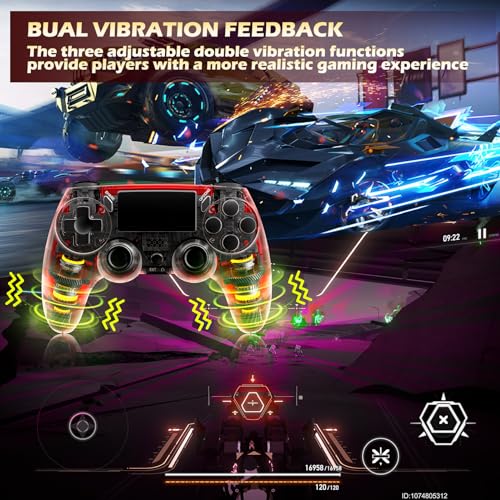KDYGPDCT 2 Pack Wireless Controller for PS4,Remote Controller with 6-Axis Motion Sensor, Sensitive Touch Pad, Built-in Speaker & Headphone Jack, Compatible with PlayStation 4/Pro/Slim/PC by KDYGPDCT - Image 6