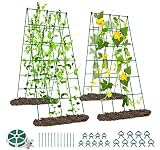 Barbella Foldable Cucumber Trellis, 2 Pack A-Frame Cucumber Trellis Outdoor Garden Trellis for Climb