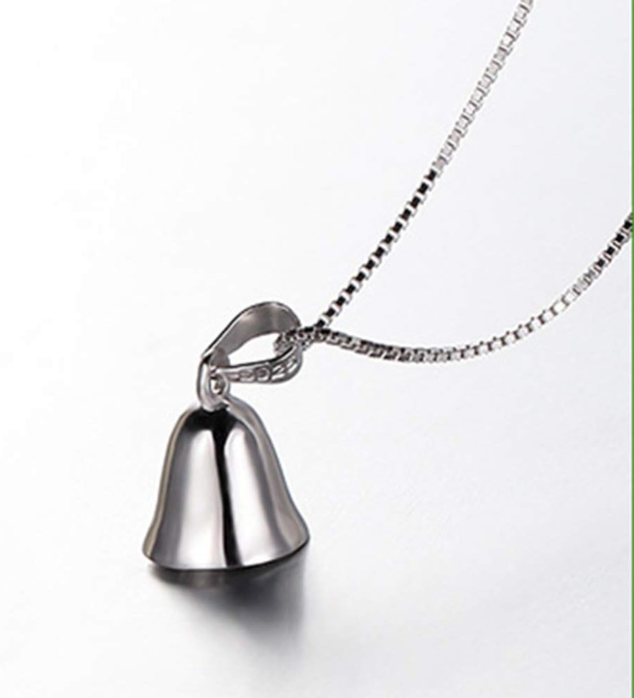 OIDIMS Bells Pendant Necklace for Women Cute Musical Lucky Charms Dangle Collar Choker Necklace Chain Fashion Jingle Bell Personalized Silver Plated Dainty High Polish Best Friends Daughter Jewelry - Image 2