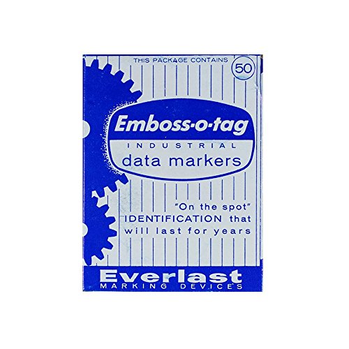 Emboss-O-Tag Double Sided Write On Metal Labels For Outdoor, Gardening, And High Durability Applications; Aluminum Plant Tags With 6 Inch Wires (Pack Of 50) #TOP3