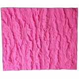 Hiiooweiyi Tree Bark Cake Fondant Mold Tree Stump Fondant Impression Texture Mat Wedding Lumberjack Cake Border Decorating Tool Chocolate Gumpaste Pastry Cake Lace Mold Silicone Mat (Pink)