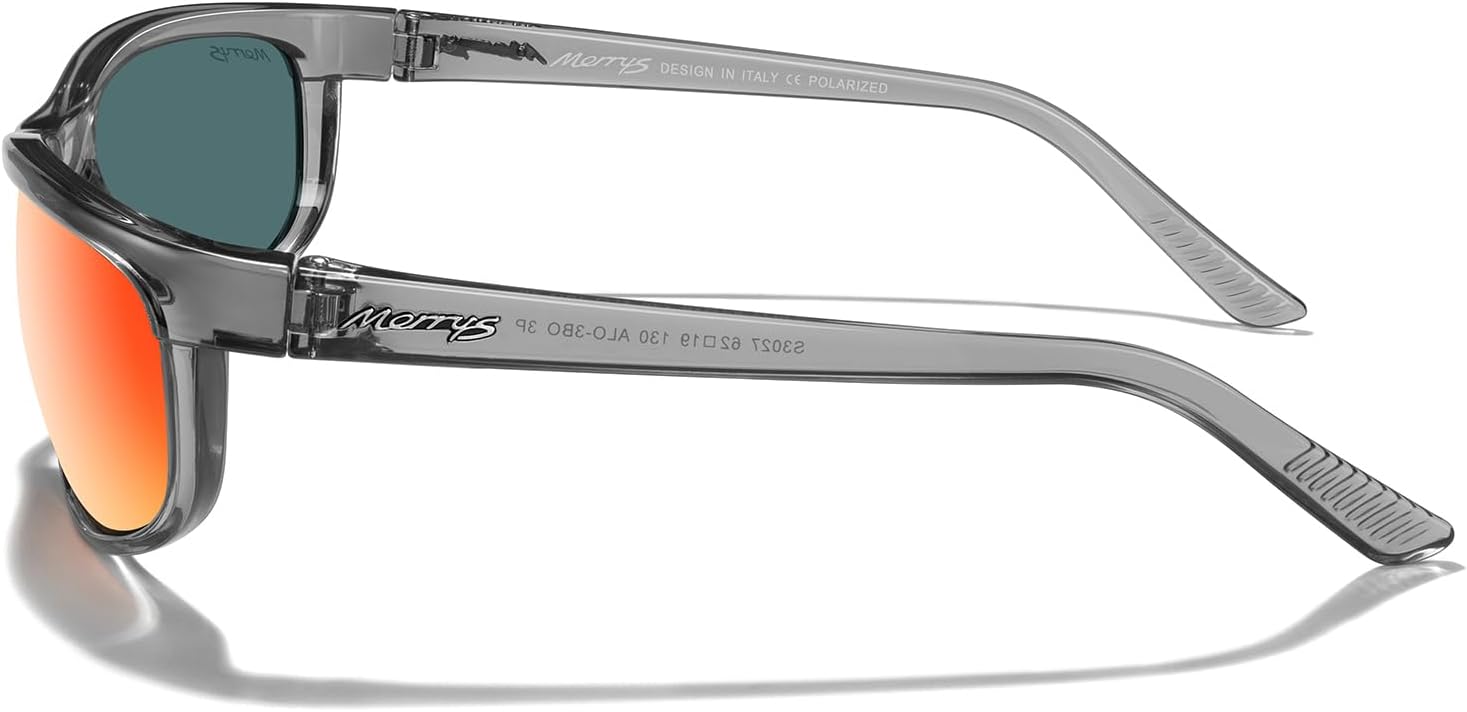 MERRY'S Wrap Around Sport Polarized Sunglasses for Men Women Driving Fishing Cycling Running UV400 Protection S3027 - Image 3