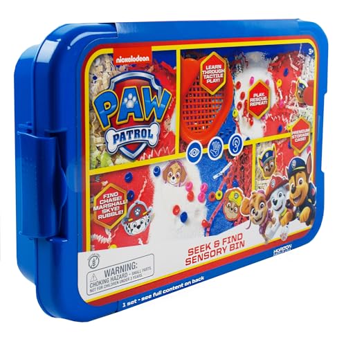 Image of Official Paw Patrol Seek & Find Sensory Bin, Ready-to-Use Sensory Toys, Sensory Bin for Kids with Lid, Play Sand, Scoops & Tongs, Sensory Toys for Toddlers 3-4